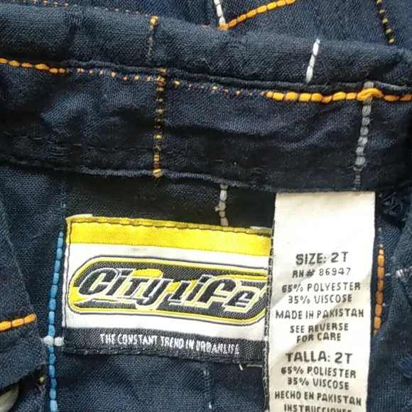 City Life 2T Navy blue short sleeve short set for spring and summer - Picture 4 of 4